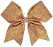 Glitter Performance Hair Bow Glitter Gold
