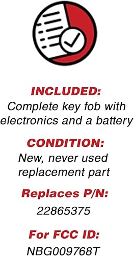 Miniatura 3 de KeylessOption Llavero inteligente remoto de entrada sin llave para Cadillac SRX 2010-2015 (instrucciones de programación paso a paso de bricolaje