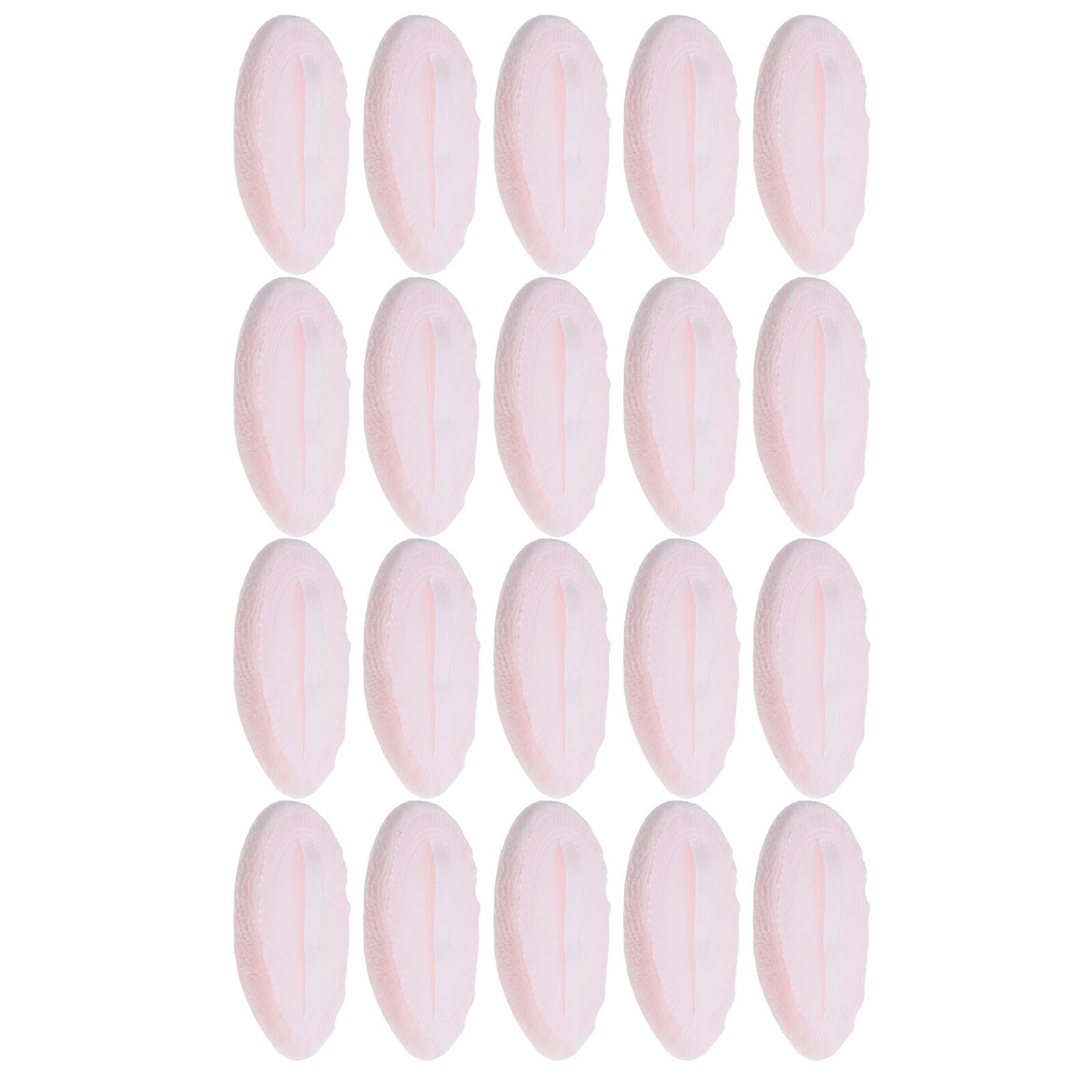 Alipis Lot de 20 Houppettes à Poudre Rose en Velours 60Mm X 7Mm Coussinets Applicateurs Haute Densité pour Fond de Teint Houppettes Pressées pour Maquillage Visage Usage Quotidien et