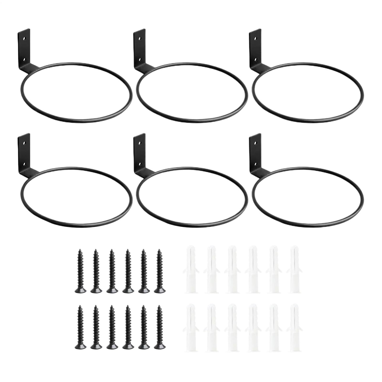 Support mural pour plantes en métal avec ce lot de 6 porte-pots suspendus pour balcon et salon