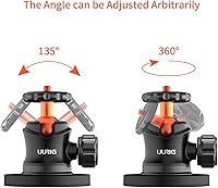 Vista 3 de UURIG BH07 - Soporte magnético para cámara con cabezal de bola de 360°, soporte de base de montaje magnético con rosca de 1/4 a 20 para GoPro