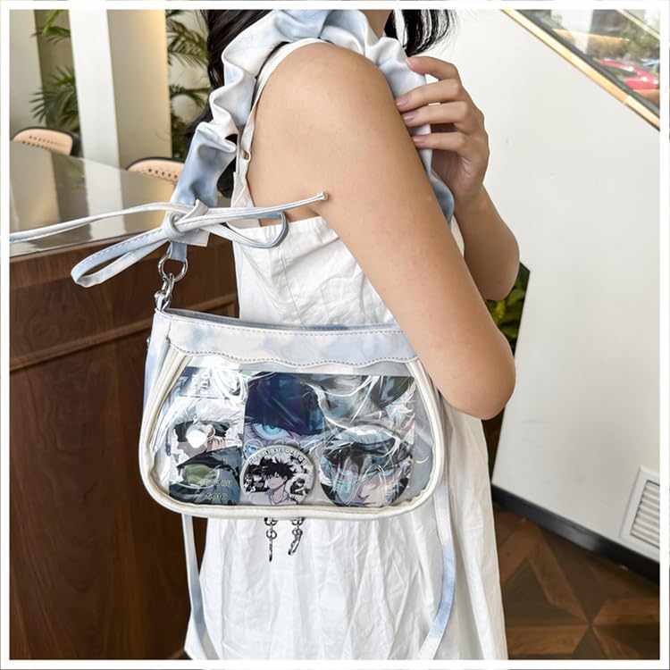 Kawaii Ita Bag Crossbody Bag Ita Bag Cute Shoulder Bag Y2k Purse Grunge 2000s Preppy Handbag Lolita Purse Harajuku Bag (blue)2