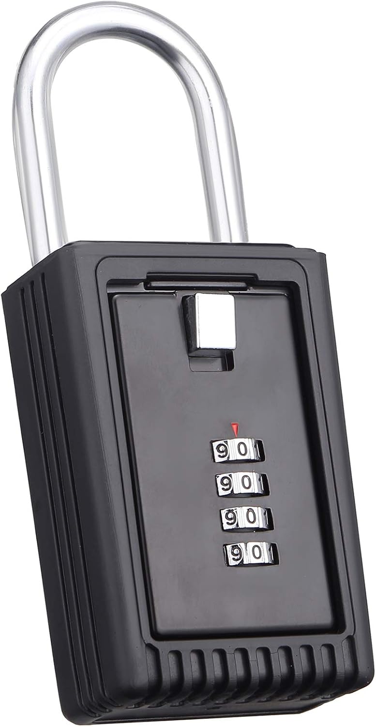 Weekly Top Sale Champs Realtor Combination Lock, 4 Digit Comination Padlock, Real Estate Key Lock Box, Set-Your-Own Combination, Removable Storage Lock