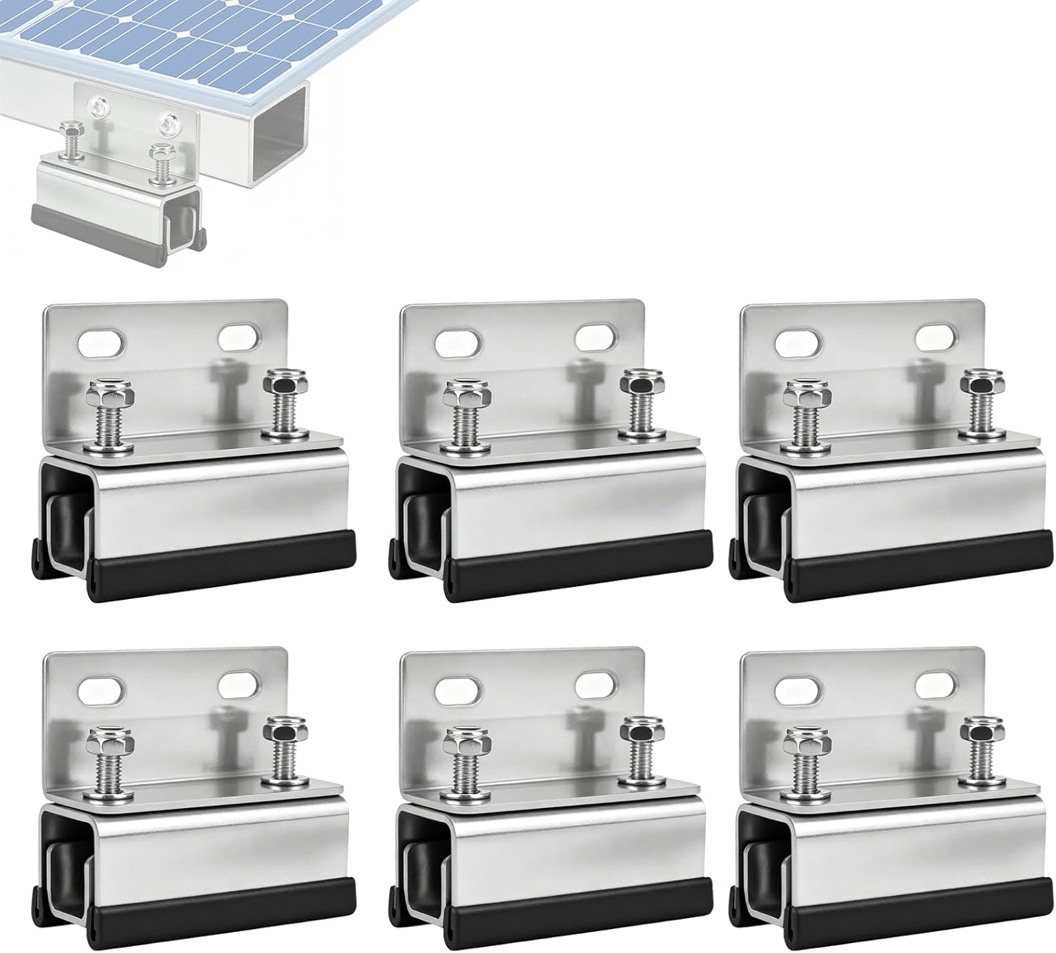 6 Stück Dachträger Halterungen aus 304 Edelstahl für Wohnmobil Solarmodule