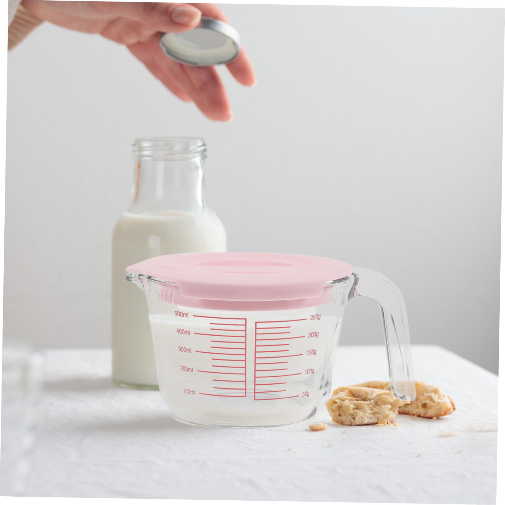 ABOOFAN Tasse à Mesurer Polyvalente en Verre avec Graduations pour Desserts Café