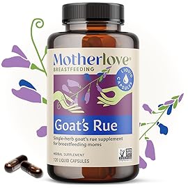 Motherlove Goats Rue (120 Liquid caps) Lactation Supplement for Breast Tissue Development & Supporting Breast Milk Supply -Non-GMO, Organic Herbs, Vegan, Kosher, Soy-Free