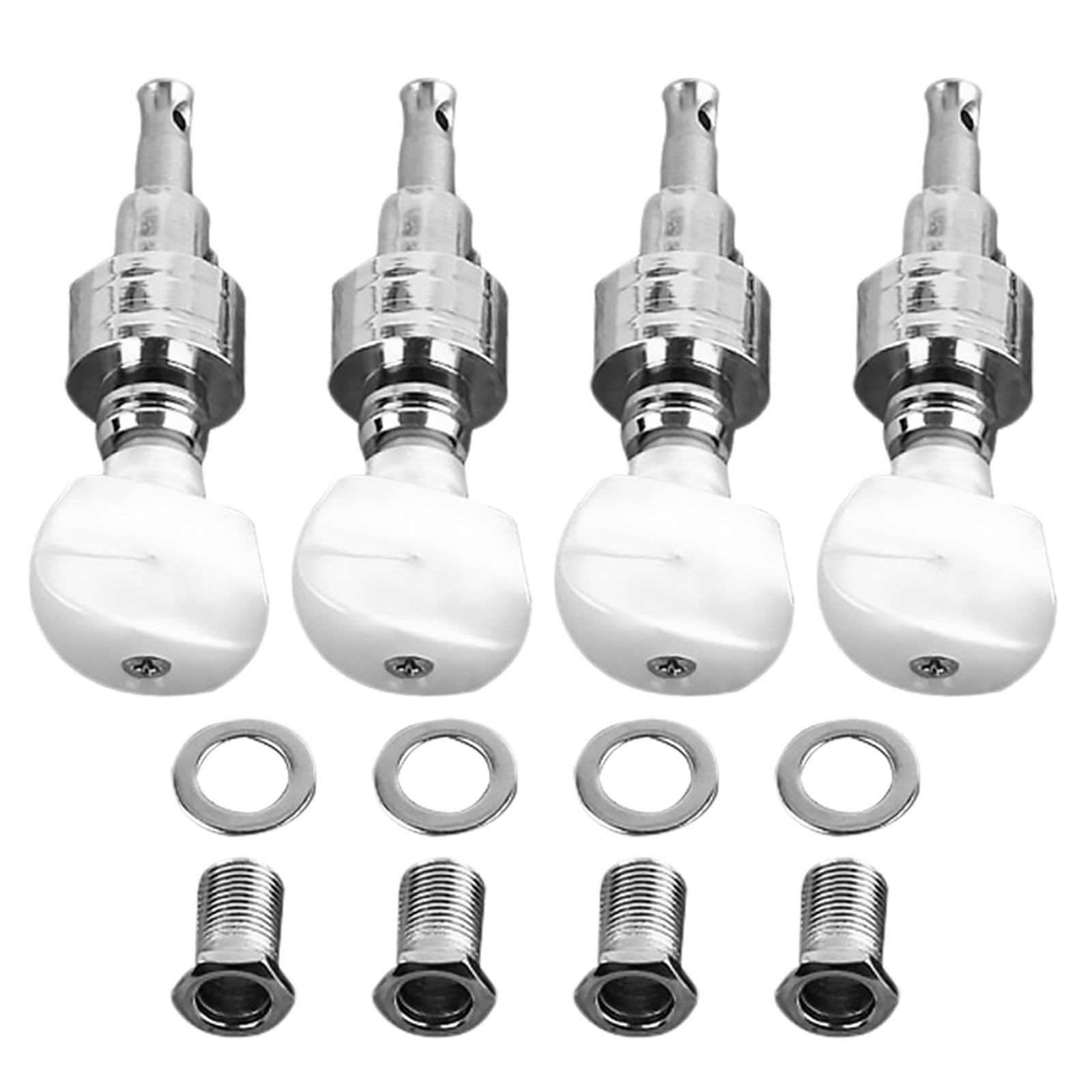 Ciieeo Chiavi per Corde Banjo Set 4 Pezzi con Boccole Filettate, Meccaniche Sigillate Resistenti per Accordatura Precisa, Accessori Strumenti Musicali per Banjo, Facili da Installare