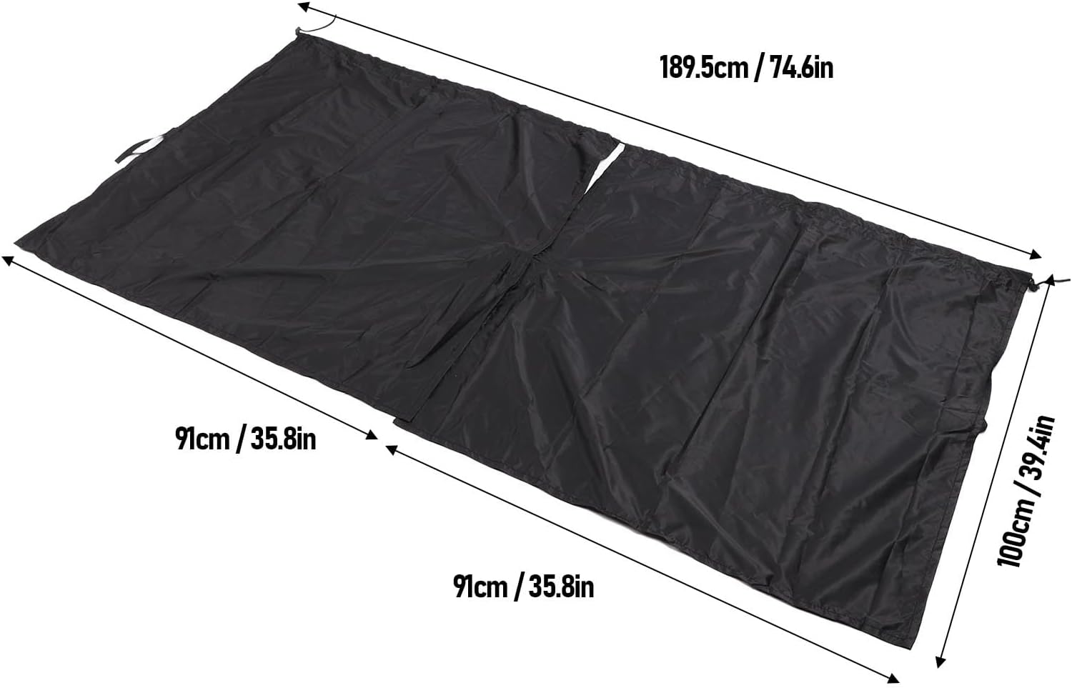 Car Divider Curtain Light Blocking Removable Auto Interior Car Rear Seat Sunshade Curtain for Baby Dense Polyester Pongee Material 74.6 x 39.4in