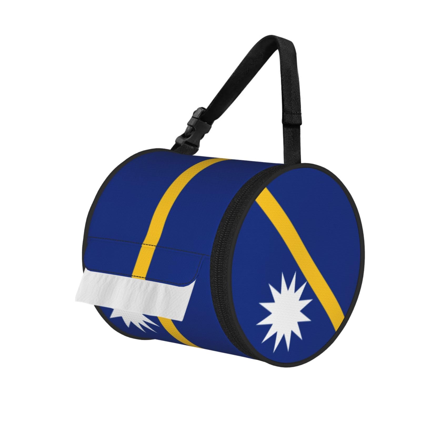 Flag Of Nauru Print Fashion Tissues Organizer Box, Hanging Tissue Holder For Purse Coins For Car Office Daily Outing
