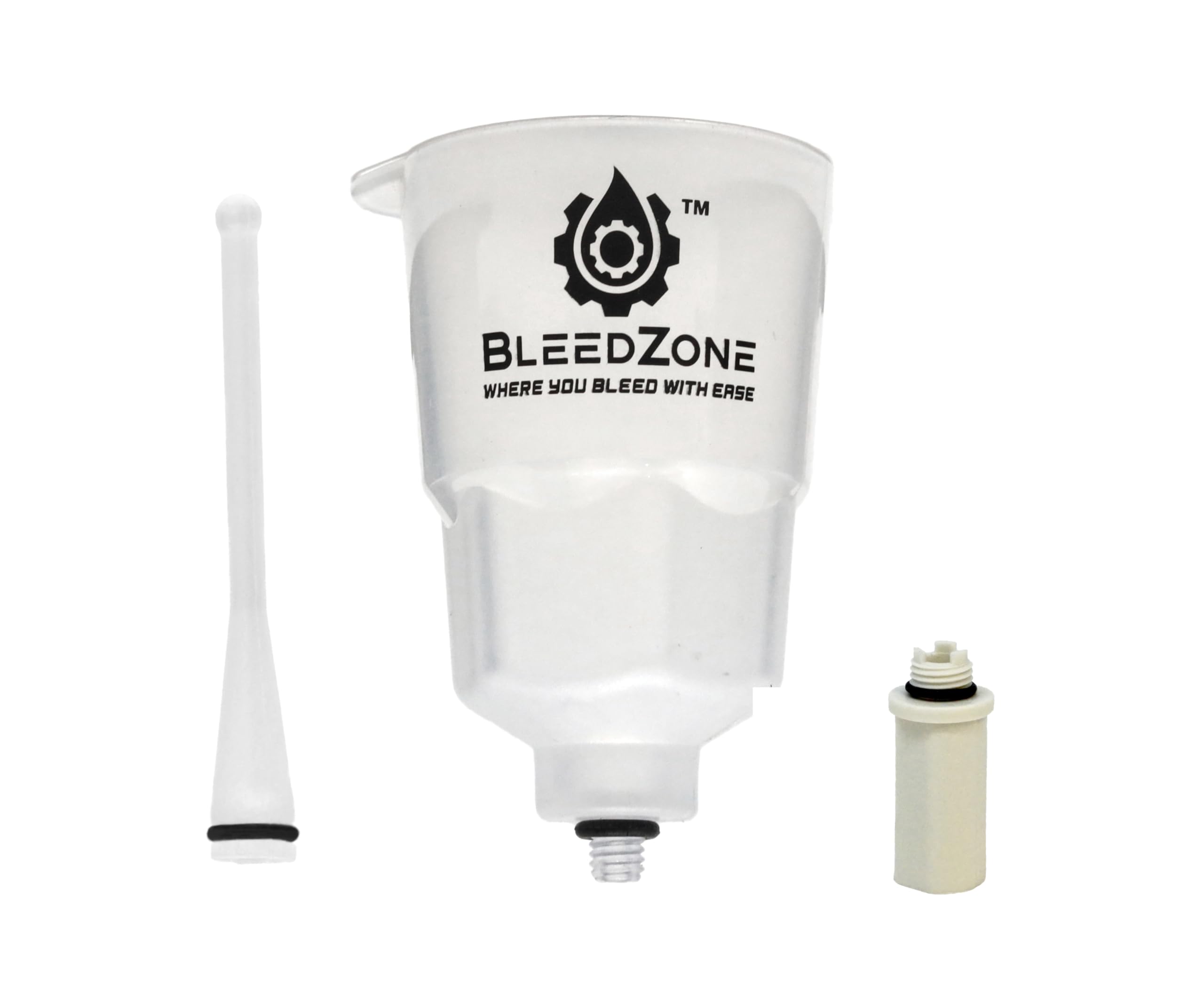 BleedZone Bleed Funnel and Shimano Road Funnel Adapter for Shimano Brake Bleed Kit - Threaded Bleeder Kit - Bike Road Brake Bleeding Adapter