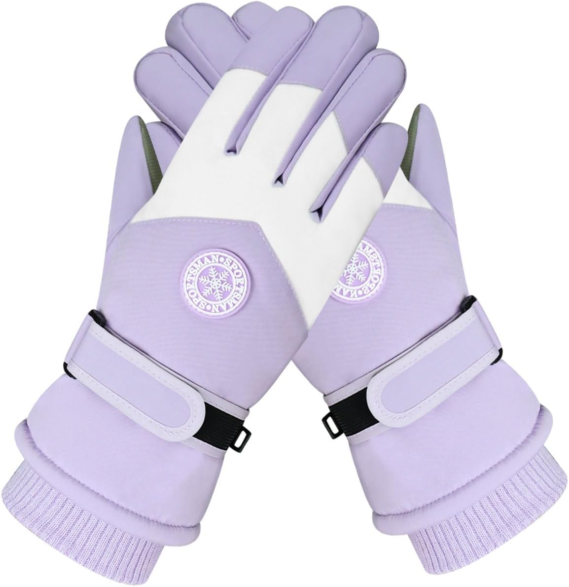 Ski Gloves for Women, Waterproof Touchscreen Thermal Snow Gloves for Cold Weather, Winter Windproof Warm Snowboard Glove with Plush for Outdoor