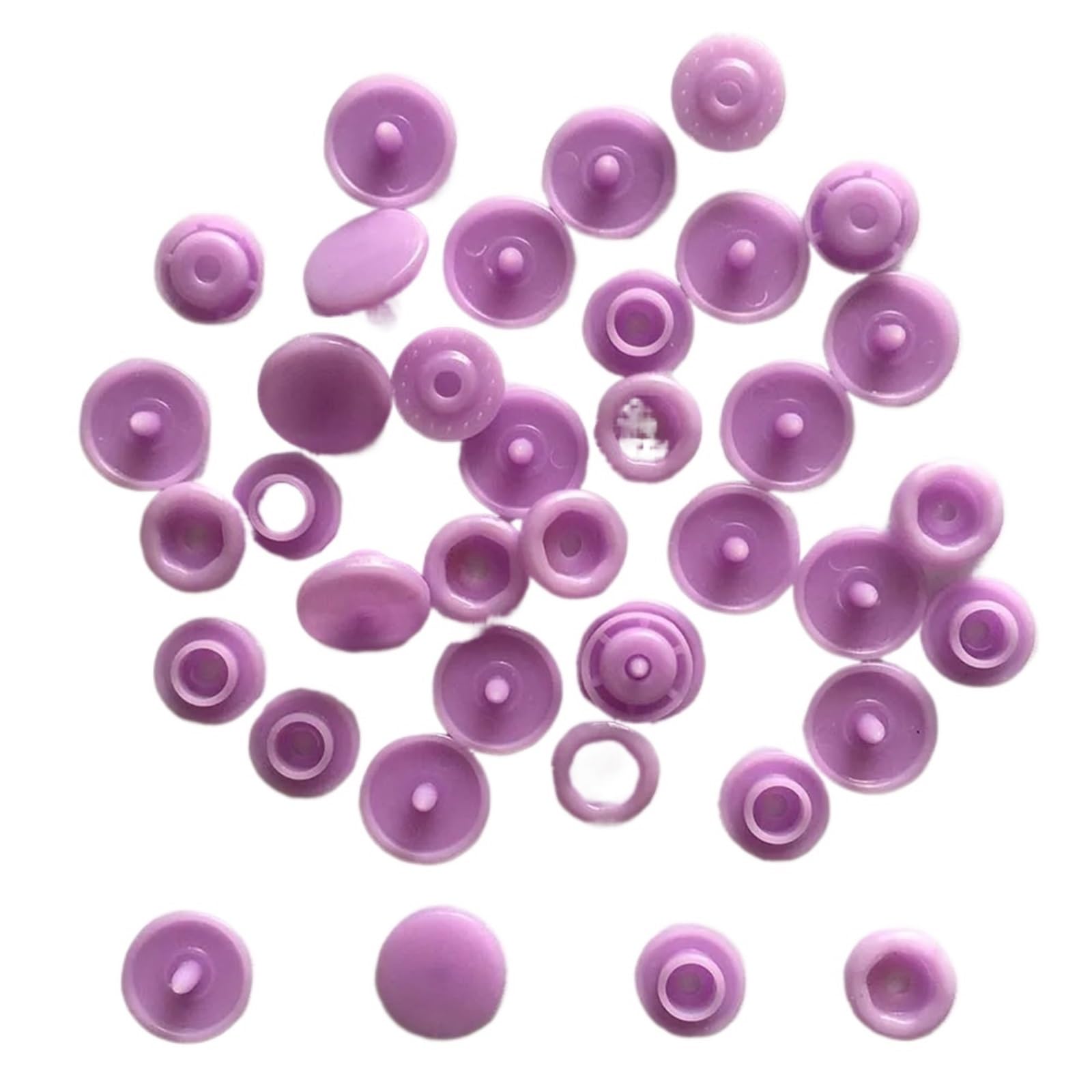 Press Studs Snap 580set Plastic Snaps Button Fasteners T5 Bag Folder Buckle Buttons Resin Garment Accessories for Baby Clothes Bibs Diapers(Light Purple)