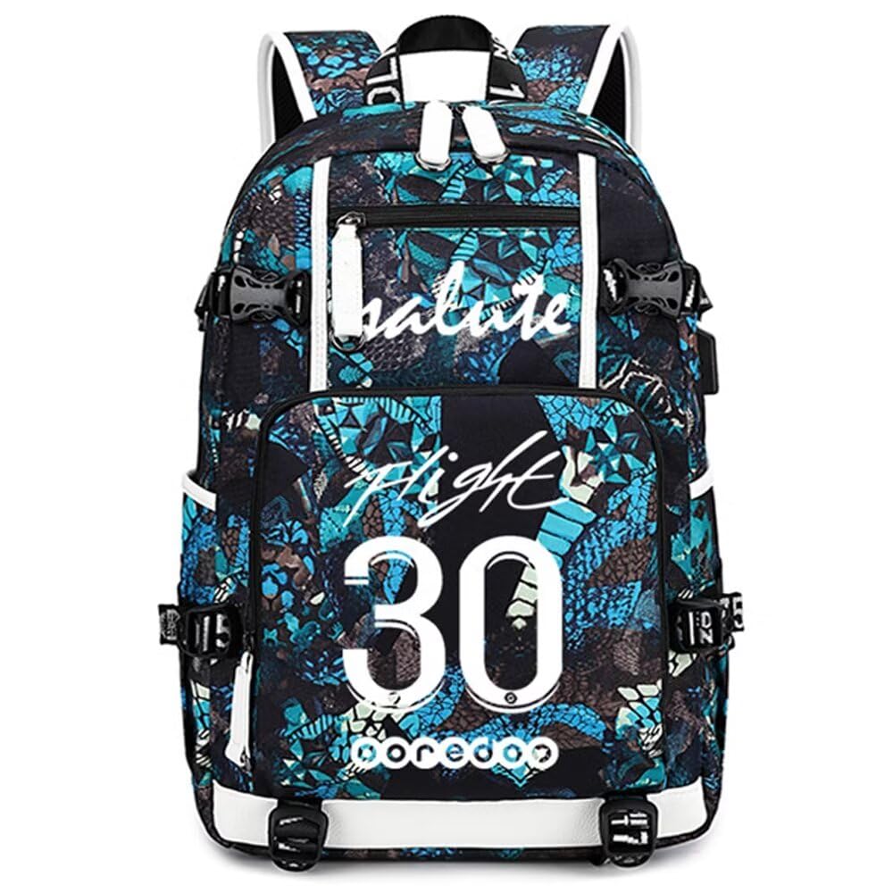 FANwenfeng Jugador de fútbol Estrella Lionel Messi Luminosa Mochila multifunción Numero 10 Estudiante de Viaje Mochila fanáticos del fútbol Mochila para Hombres Mujeres