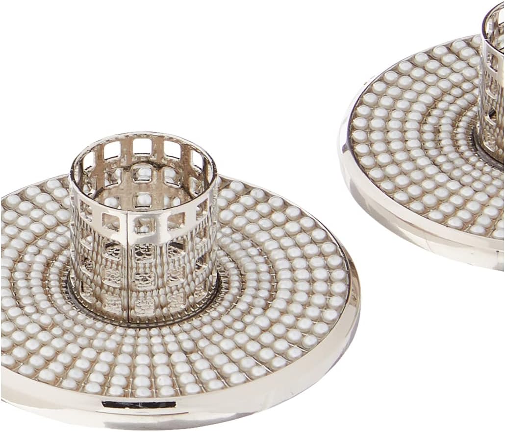 Hortense B. Hewitt Vintage Pearl Wedding Accessories Unity Candle Holders, Set of 3