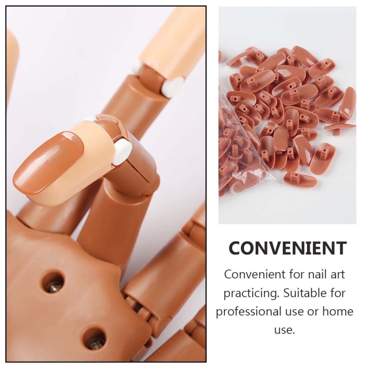 900pezzi Manicure Training Fake Nails Nail Art Practice Tips for Beginners and Professionals Lightweight for Art