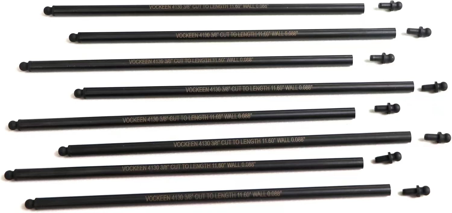 4130 chromoly hi-performance push rods cut to length length 11.60'' OD 3/8'' wall 0.088''