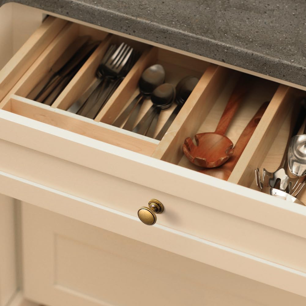 Goo-Ki 6 Pack Antique Brass Cabinet Knobs with Backplate – Vintage Round Drawer Pulls with Decorative Beaded Edge, Classic Furniture Handle for Kitchen & Home