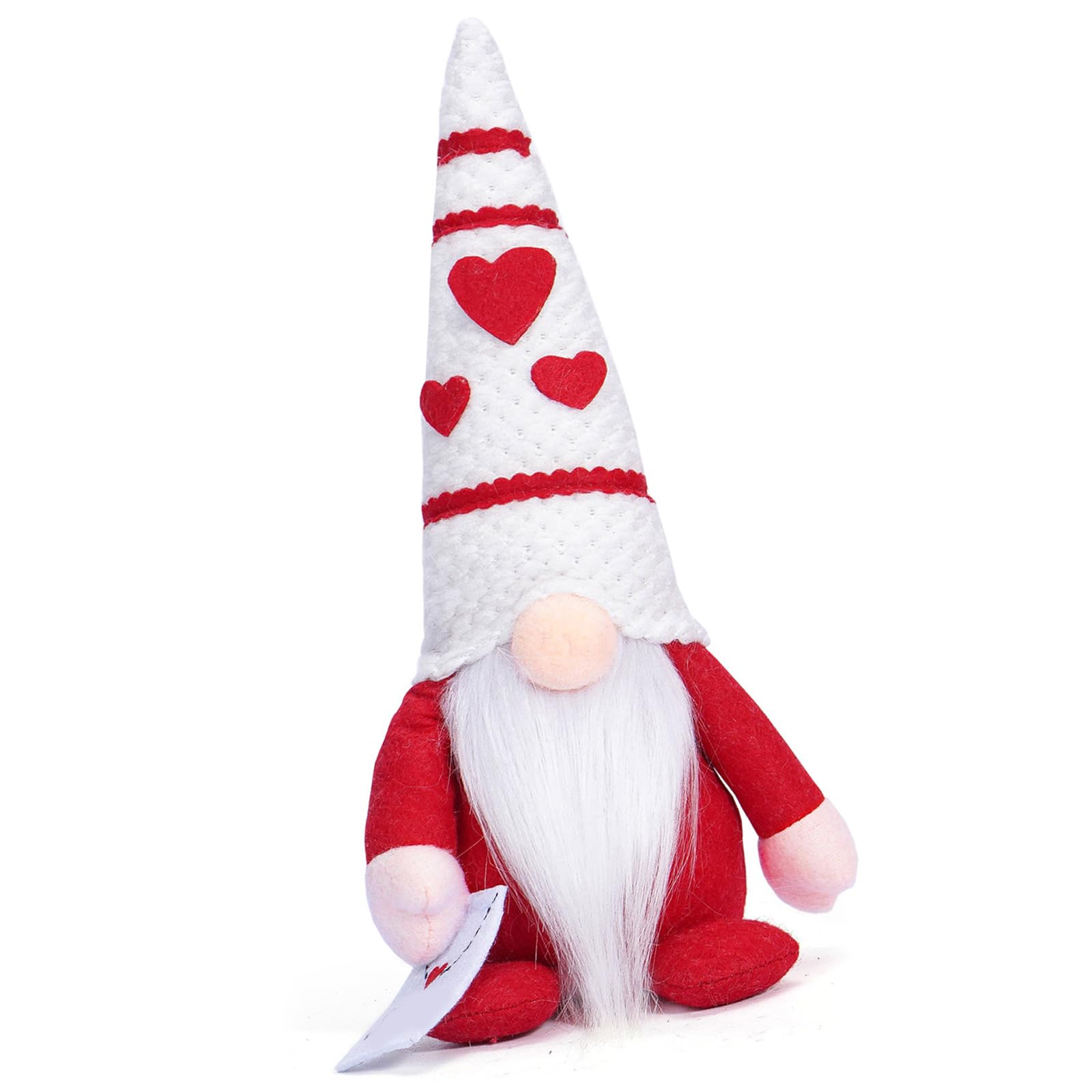 carotoe Plush Gnomes Dolls Ornament for Couples and Lover Gift Knitted Heart Hat Gnomes Elves Figure Toy Decoration Couple Romantics Present