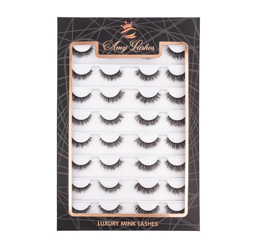 16 Pair Natural + Medium False Eyelashes | Reusable Lash Set From Everyday to Occasion Wear (Exotic + Plum)-image-22