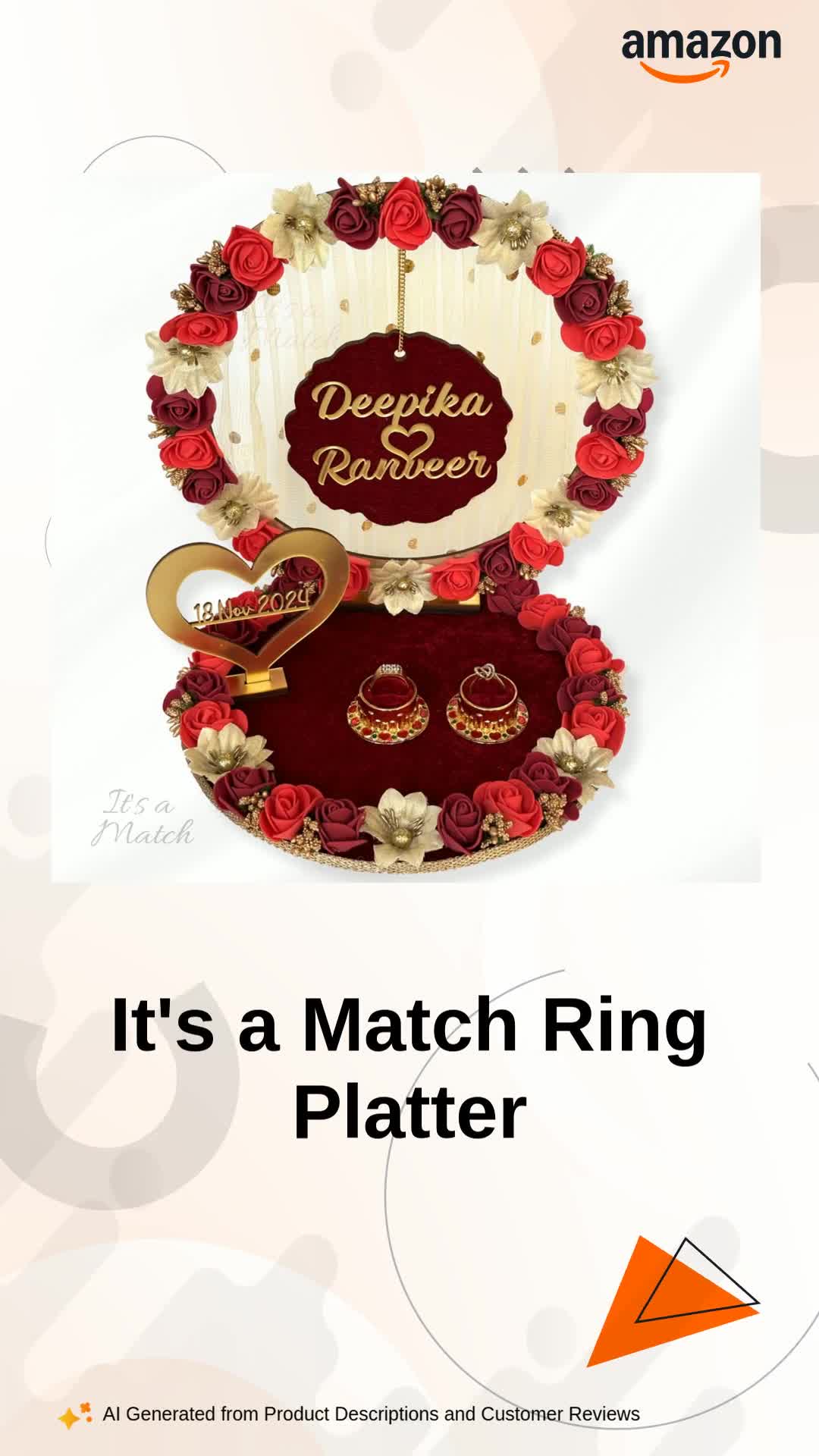 Buy It's a Match Round Engagement Ring Platter, Decorative Plate