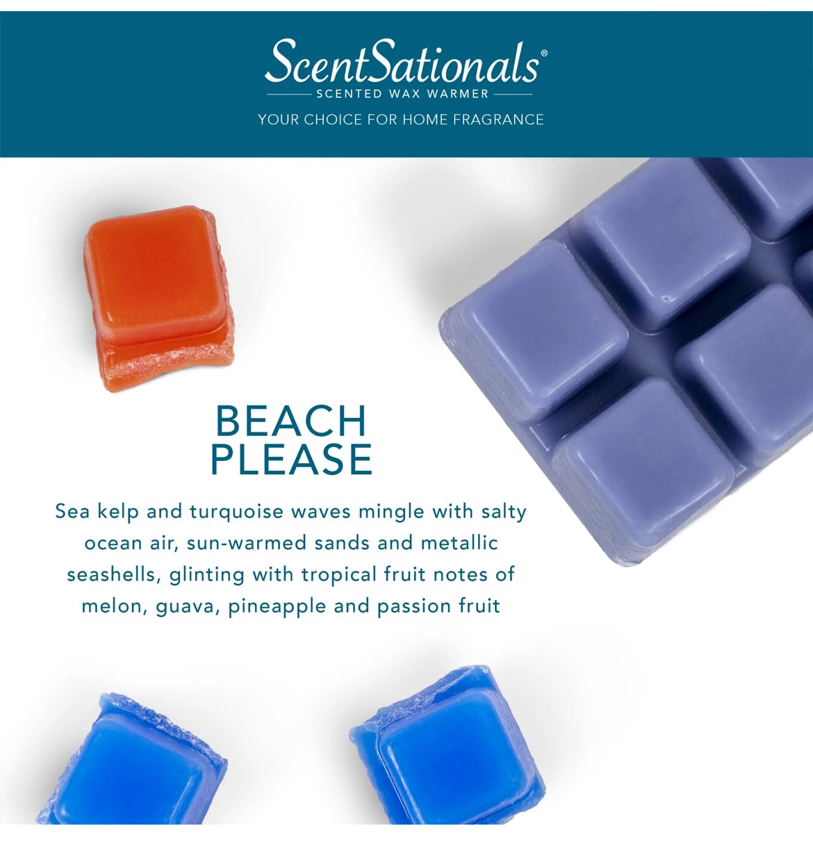 Scentsationals Scented Wax Cubes (2.5 oz, Beach Please)