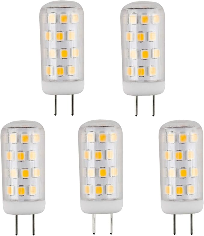 CBconcept UL Listed, 12 Volt G6.35 LED Light Bulb, 5 Pack