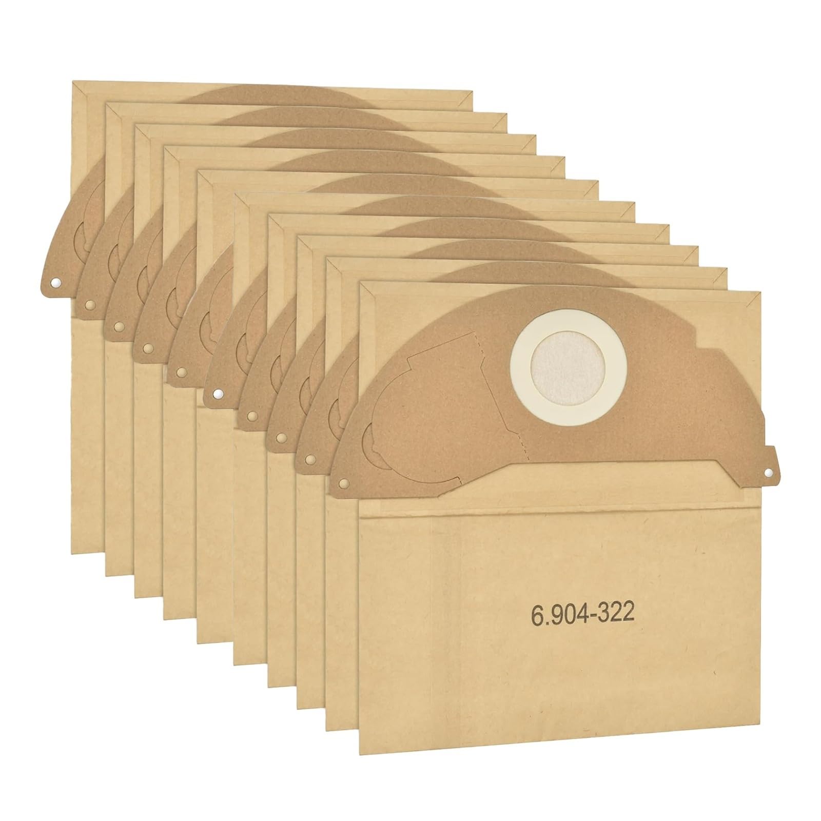 Sacs d'aspirateur Kärcher WD2 et MV2 en papier résistant, lot de 10 pièces