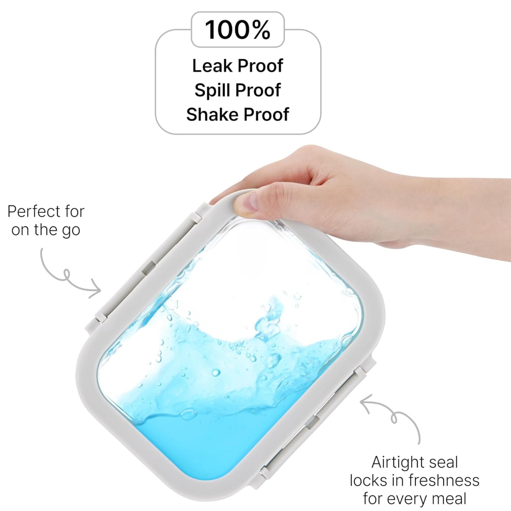 Neoflam Comodo 6 Stück Frischhaltedosen aus Glas mit Deckel - Luftdicht Stapelbar Meal Prep Set - BPA Frei Mikrowellenofen Air Fryer Gefrierschrank Sicher - Wiederverwendbare Glasbehälter für Zuhause