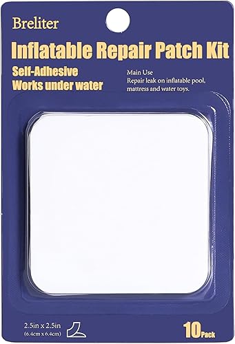 Breliter Kit de reparación de parches inflables, cinta de reparación de piscina de TPU impermeable, parche de reparación resistente para colchón de