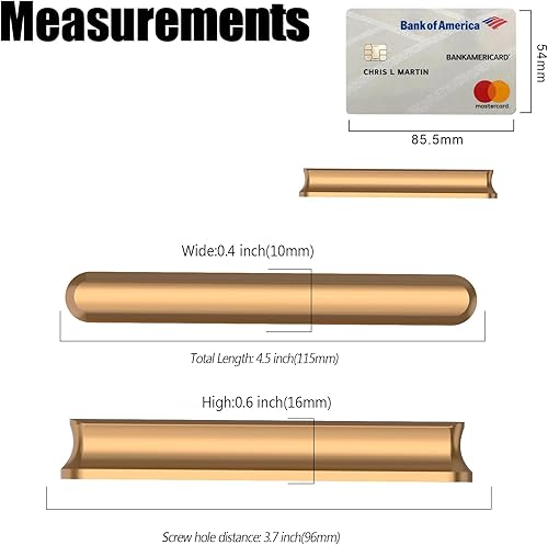Miniatura 6 de Coinkoly Paquete de 6 manijas de gabinete de cocina, color negro mate de 3-34 pulgadas (3.780 in) con agujero central para gabinetes de cocina,