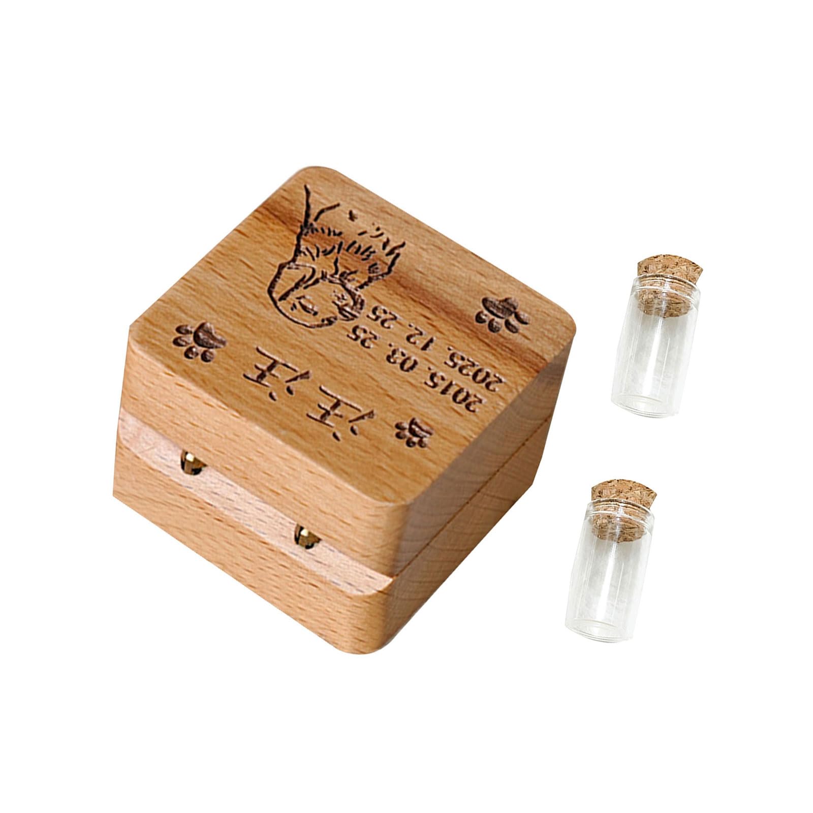 Hsioluted Cherished Pet Keepsakes Box User Friendly Design Stores Hair Teeth Nails Sentimental Items Memory Storage Box