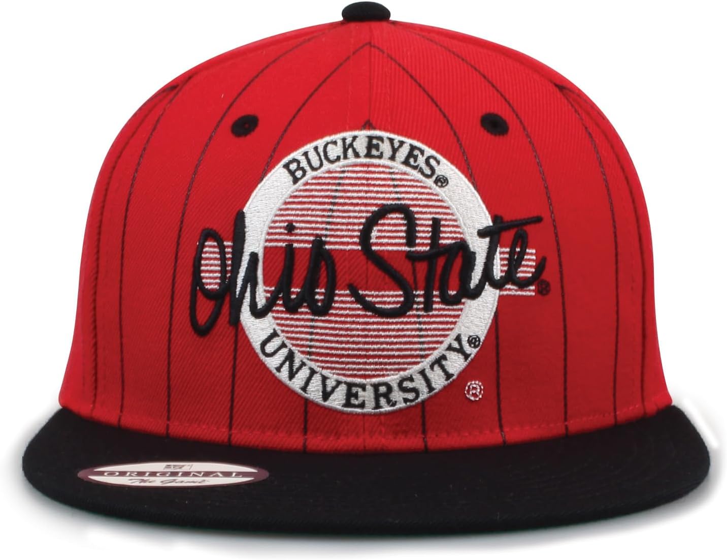 The Game NCAA Unisex-Adult NCAA Licensed, Ohio State Buckeyes Flat Brim Snapback Hat