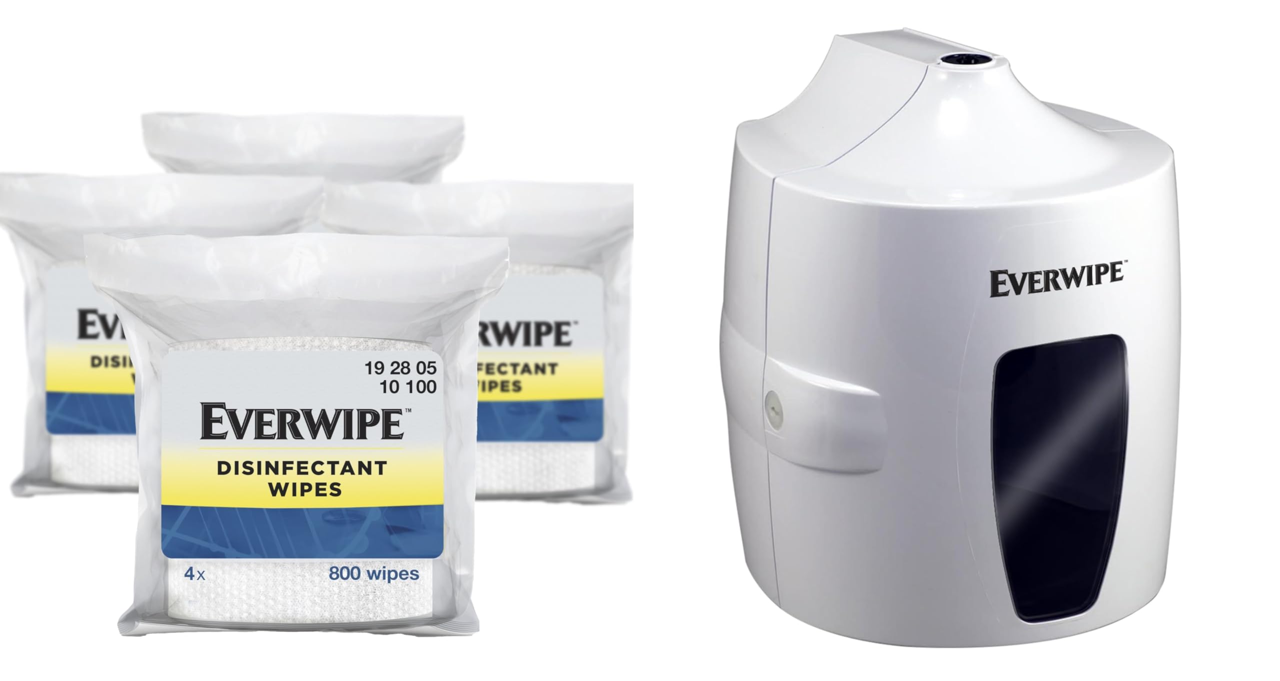 Tork Everwipe Disinfectant Wipe Jumbo Rolls White Cleans and Deodorizes 4 x 800 wipes 192805 10100 Tork Everwipe