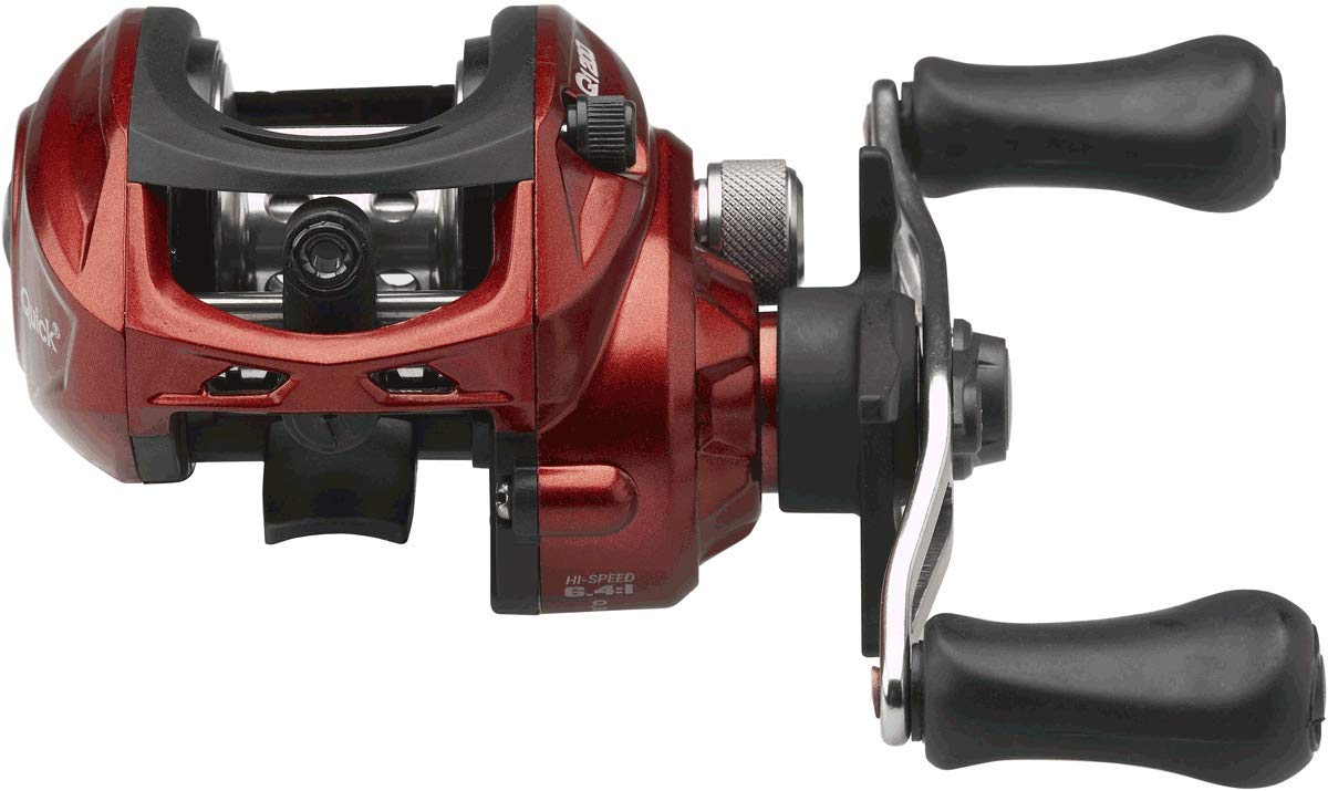 DAM Quick 1 BC Low Profile Reel, Fishing Reel, Low Profile Baitcast Reels, Predator Fishing, Pike, Perch, Zander, Unisex, Black, 201