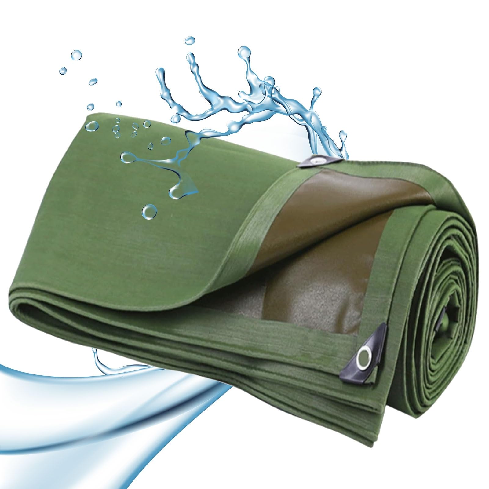 Tarpaulin Heavy Duty Tarp Sheet Cover, Tarpaulin Cover pvc Coating 0.75mm 600g/m² Canvas Tarp Multiple Sizes(1x5m)