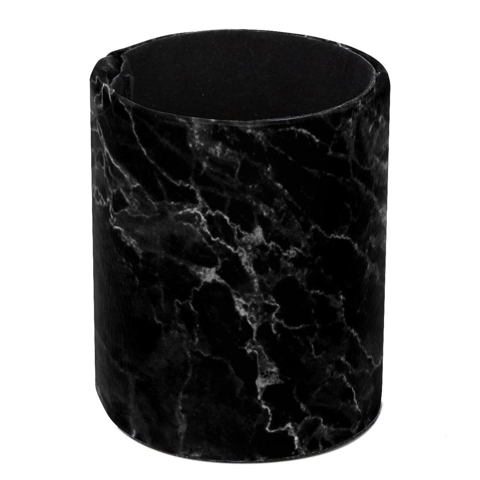 Vapokf Women's Multi Pen Holder For Desk, Pen Pot Pencil Holders Makeup Brushes Storage Desktop Stationary Supplies Organiser For Home Office - Black Marble