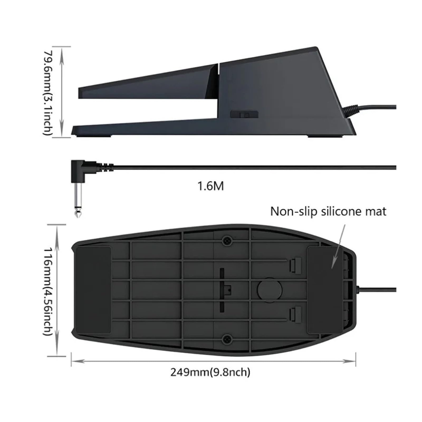 Smorzatore del pedale di sostegno della tastiera di pianoforte elettrico universale for dispositivi elettronici sintetizzatori MIDI