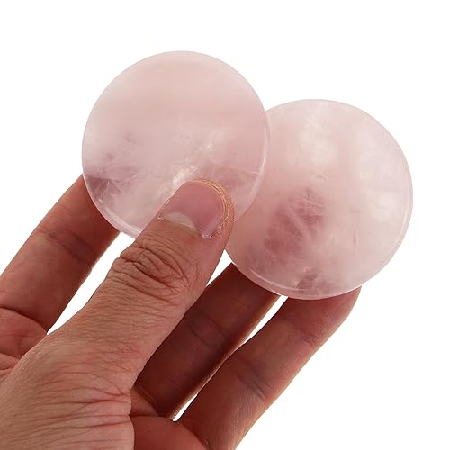 Miniatura 4 de Lurrose 2 juntas de injerto de pestañas, paleta redonda, piedra de jade, extensión de pestañas, almohadilla para palets para adultos (rosa)