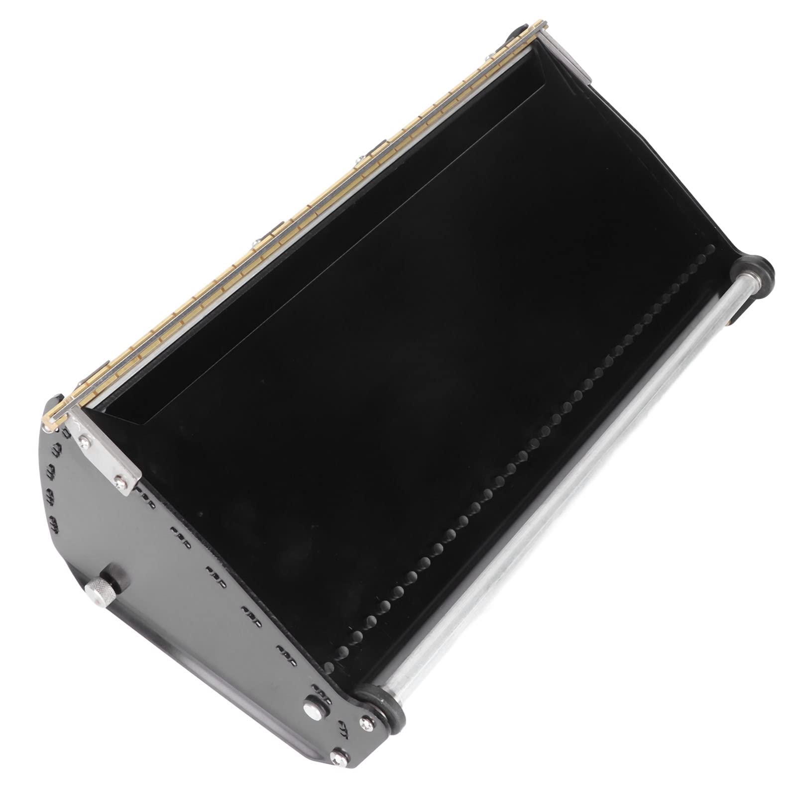 Sxhlseller Caja de Raspado de Masilla, Herramienta de Acabado de Pared Duradera para Enlucido de Paredes Rápido y Fácil, Aleación de Aluminio, Color Negro (30,5 cm/12 pulgadas)