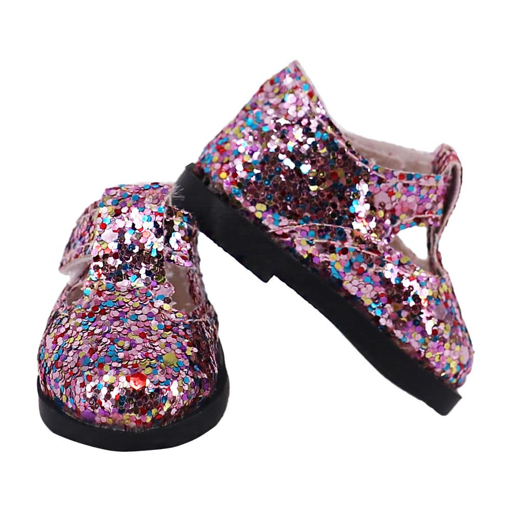 35 cm buty dla lalek z cekinami amerykańskie buty dla lalek akcesoria kostiumowe 5 cm (#B)