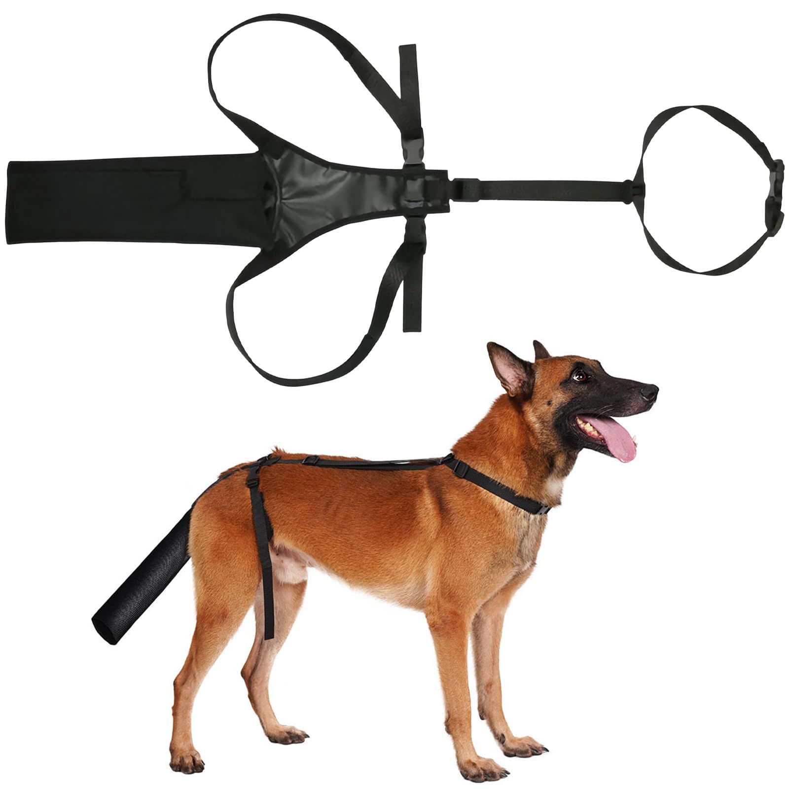 Nlsqw Dog Tail Protector, Adjustable and Breathable Dog Tail Guard, Ends Protector Sleeve for Medium and Large