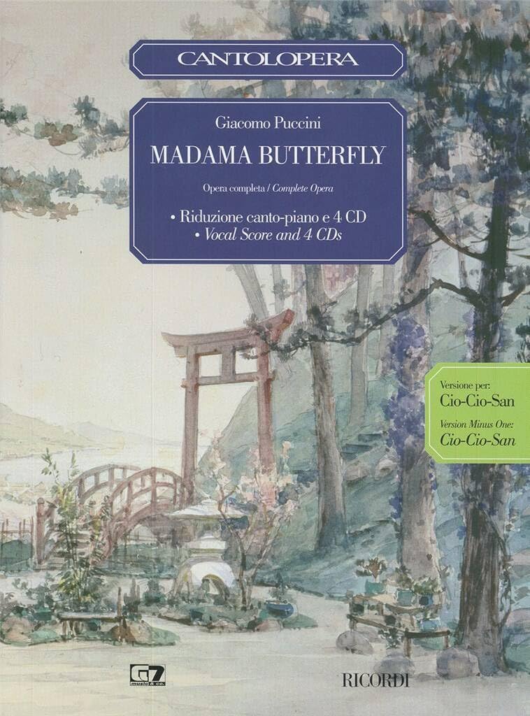 Cantolopera: Madama Butterfly (Parte Soprano) Opera Completa Per Canto E Pianoforte +4CD in cofanetto