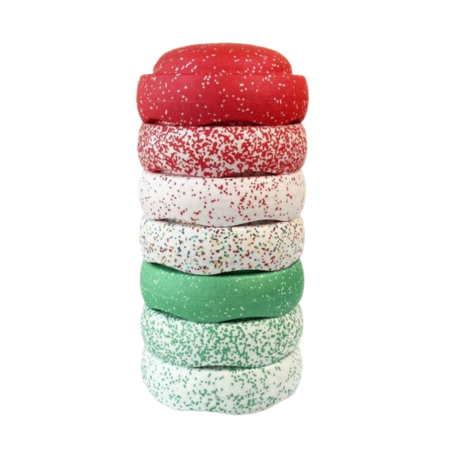 7 Pieces Speckled Stepping Stones with Textured Finish Long-Lasting Balance Stepping Stones Non-Slip Sensory Toy Stackable for Children, Toddlers, Obstacle Courses, Homeschool, New Year 7-Pack-image-17