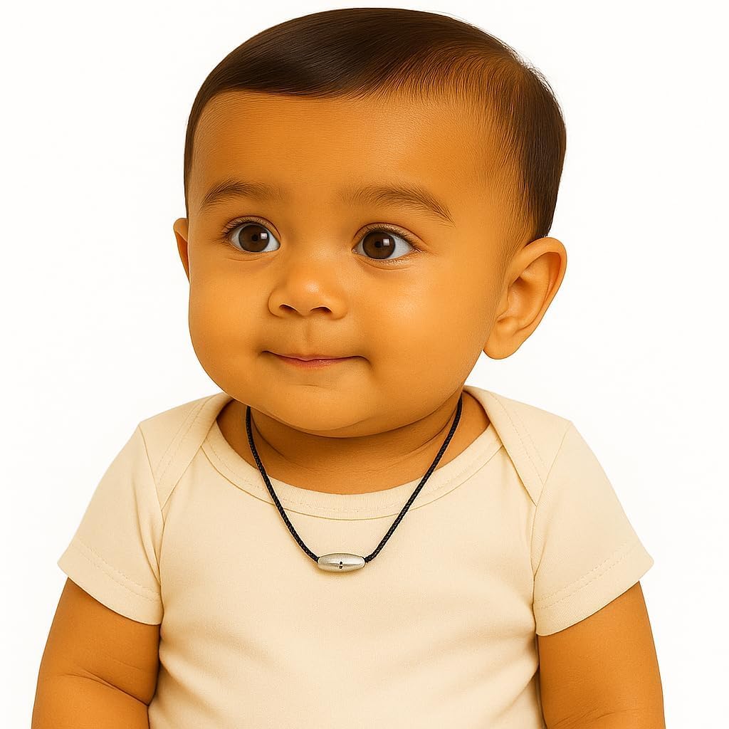 Tlismi Moti Bead for Babies – Traditional Teething Pendant | Painless Teething Support | Ayurvedic Bead with Adjustable Thread (Pack of 10)