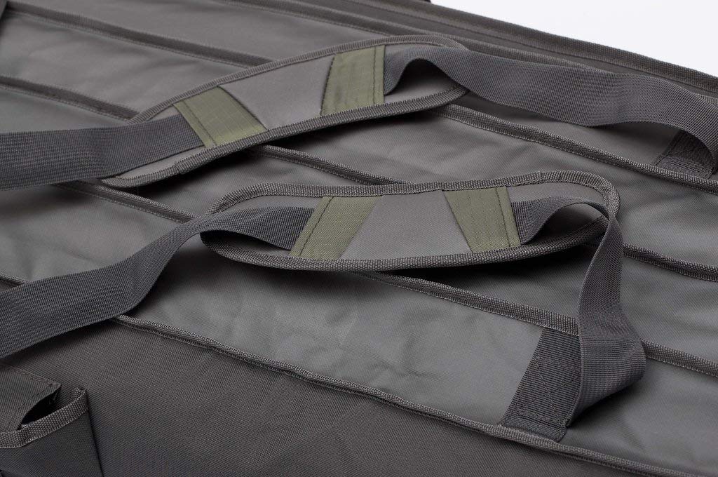 DAM Compartment Rod Bag 3 Fächer 130x31x29cm - Rutentasche für montierte Angelruten, Rutenfutteral zum Angeln, Angeltasche