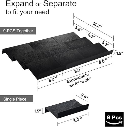 Miniatura 7 de Artibear Organizador expandible para cajones de especias para armarios de cocina de 8 a 16 pulgadas, juego de 6
