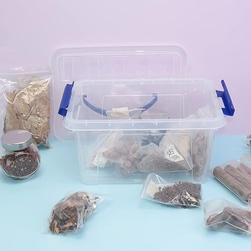 Miniatura 4 de Caja de almacenamiento de plástico de 6 L, cajas transparentes con asas, juego de 6