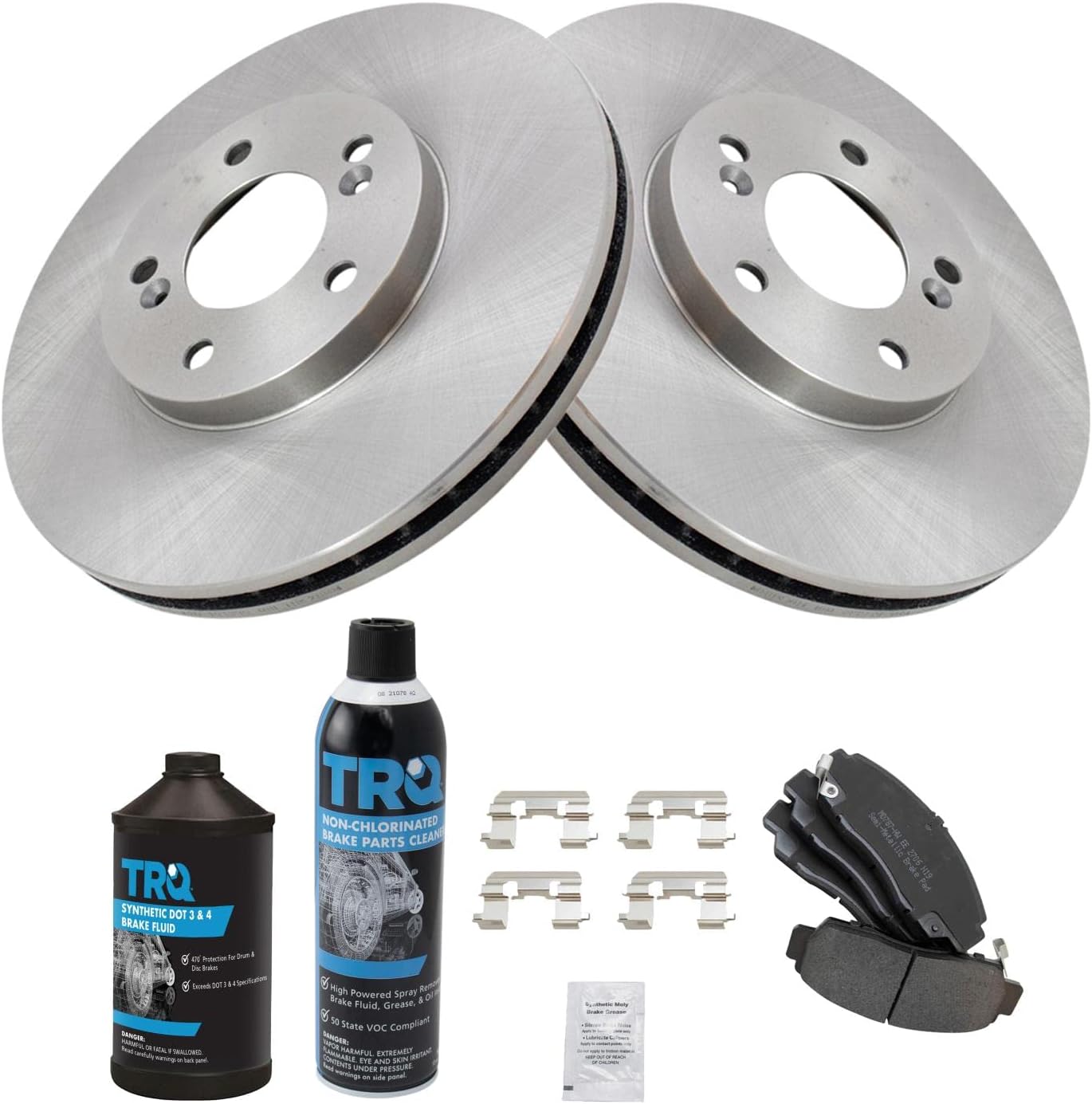 TRQ Front Brake Pad & Rotor Kit for Acura RL (1999-2004)