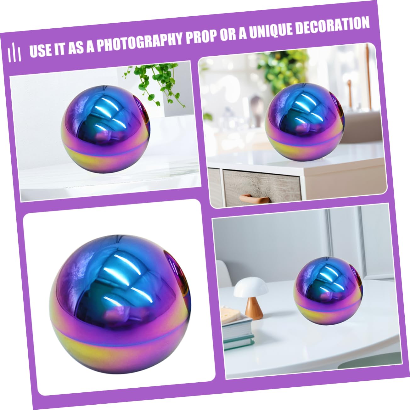 TOYANDONA Sfere Riflettenti 2pezzi da Giardino in Acciaio Inossidabile Resistente Non Si Deforma Palline Decorativi per Esterno e Cortile