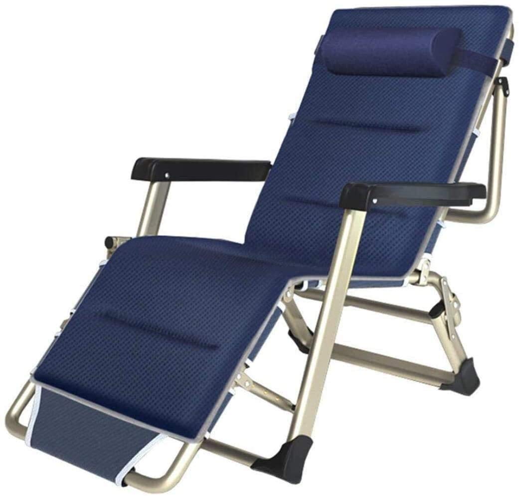 Chaise longue pliante de jardin avec appuie-tête pour le patio